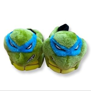 🧸💙 TMNT Teenage Mutant Ninja Turtles Vintage Kids’ Slippers Leonardo Size 9/10